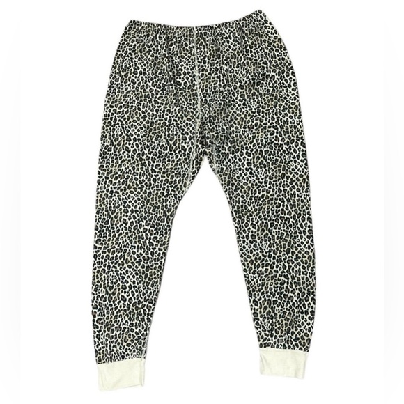 Leopard Fruit of the loom cute animal print waffle knit joggers - Picture 1 of 6